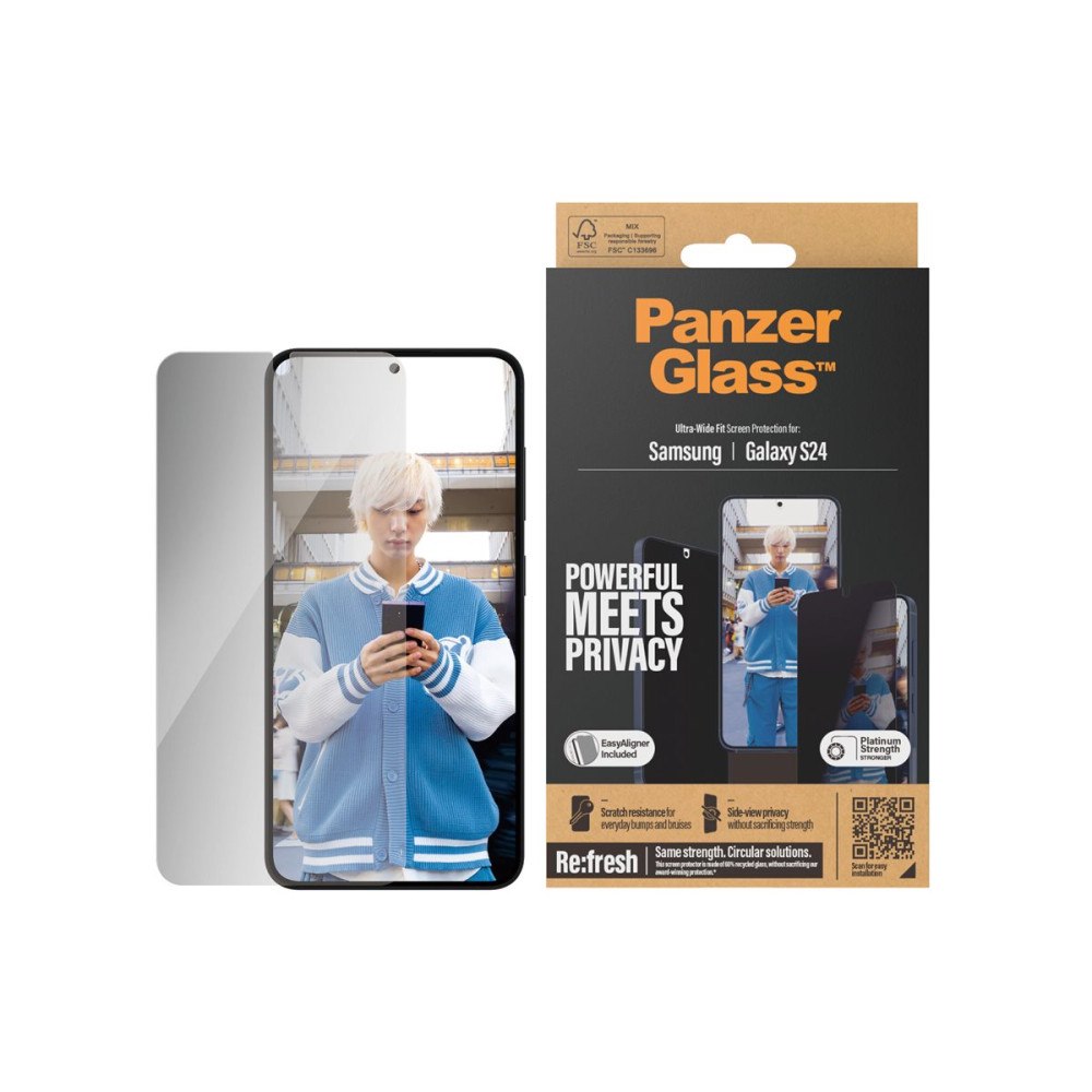 PanzerGlass PanzerGlass - skärmskydd för mobiltelefon - ultrabred passning med EasyAligner
