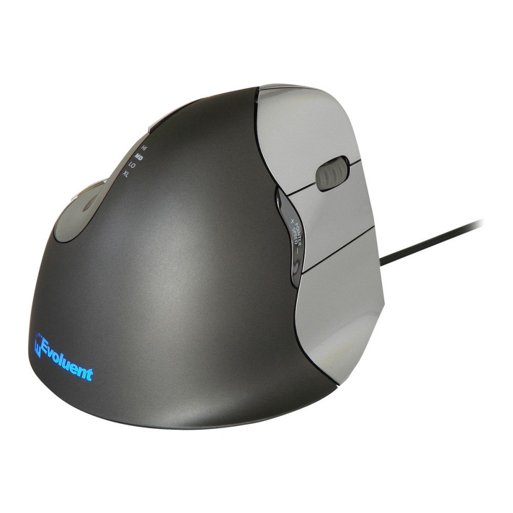 Evoluent Evoluent VerticalMouse 4 Left - vertikal mus - USB - grå, silver