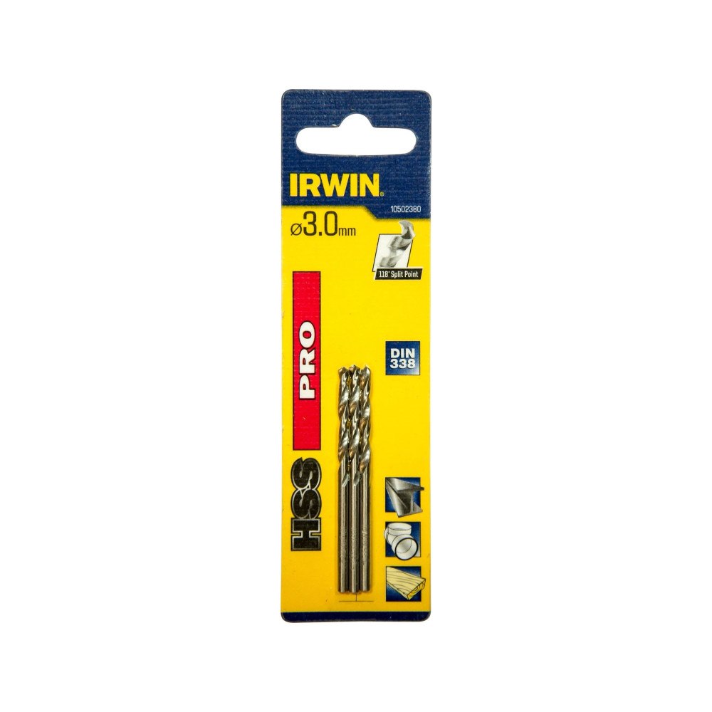 IRWIN IRWIN 10502380, Borr, Borrsats, 3 mm, 61 mm, Plast, Mjuk met...