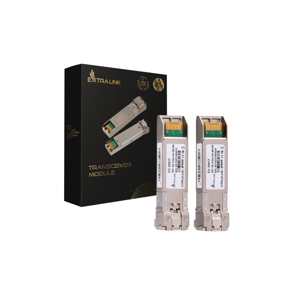 EXTRALINK Extralink SFP+ 10G 2-pack | Modul SFP+ | 10Gbps, LC/UPC, 131...