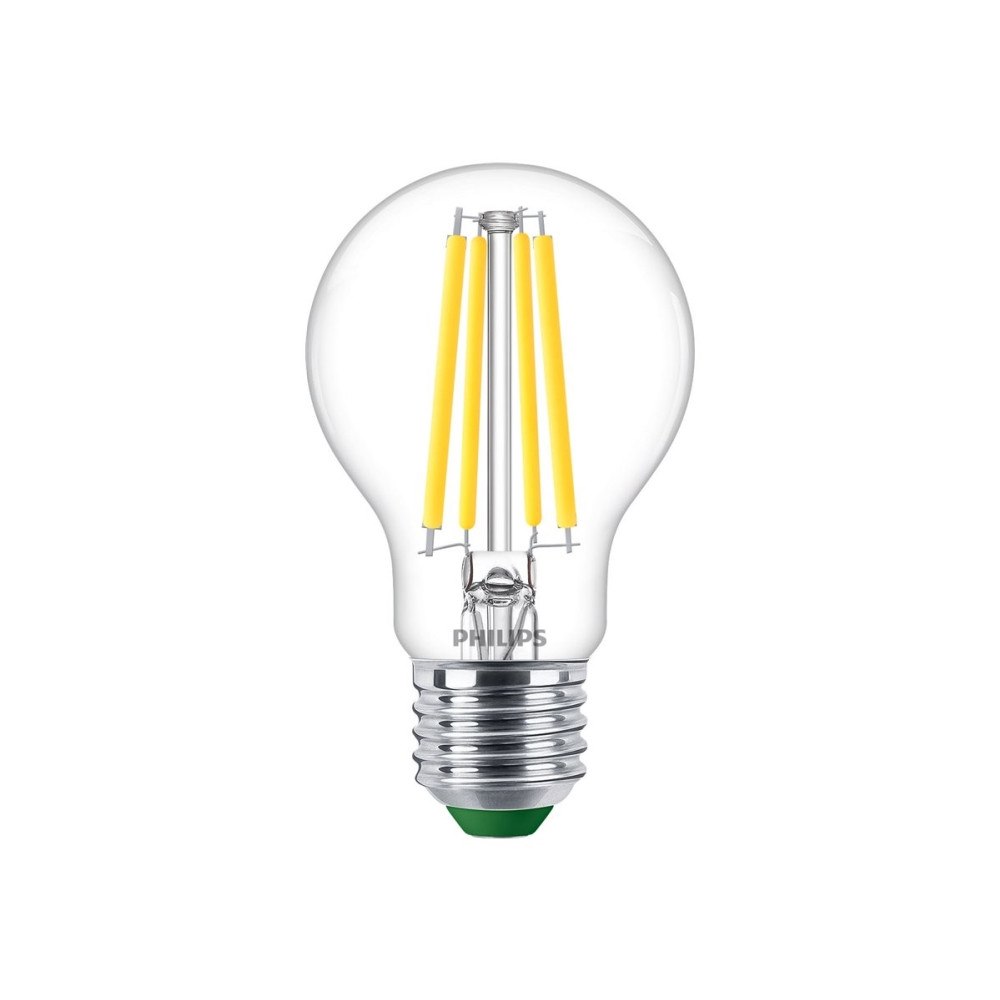 Philips Philips - LED-glödlampa med filament - form: A60 - klar finish - E27 - 4 W - svalt vitt ljus - 4000 K - transparent