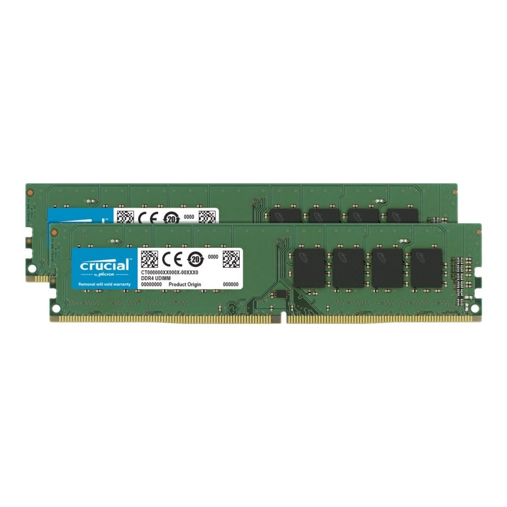 Crucial Crucial - DDR4 - sats - 16 GB: 2 x 8 GB - DIMM 288-pin - 3200 MHz / PC4-25600 - ej buffrad