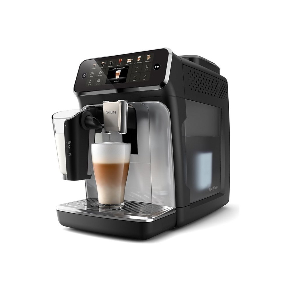 Philips Philips Series 4400 EP4446 - automatisk kaffekokare med mjölkskummare - 15 bar - svart/silver