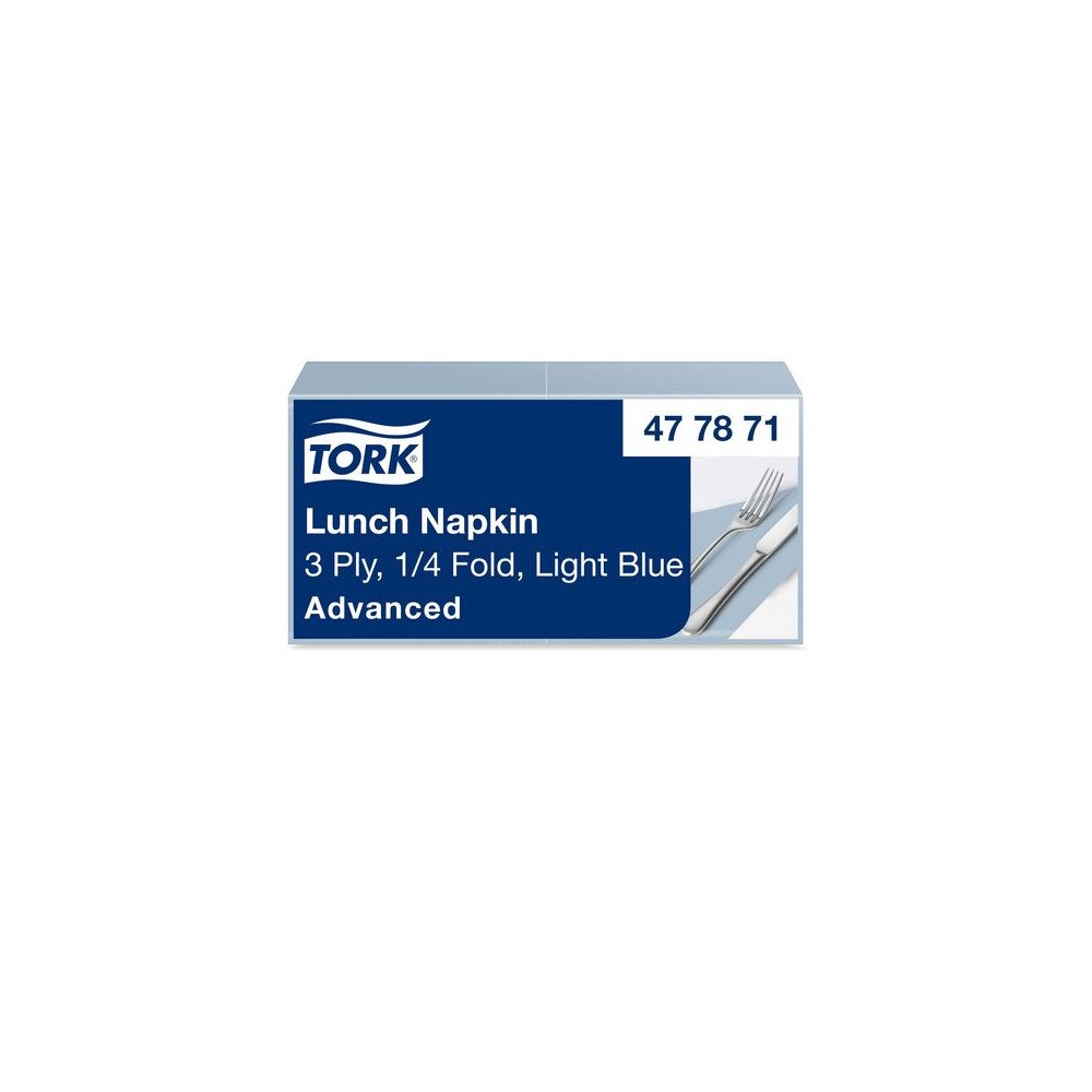 TORK Servett TORK Lunch 3-lags ljusblå 150/fp