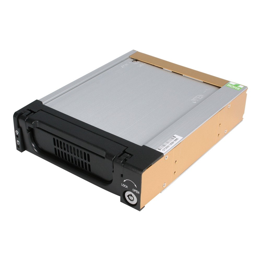StarTech.com StarTech.com 5.25 in Rugged SATA Hard Drive Mobile Rack Drawer - Aluminum Removable Hard Drive Bay (DRW150SATBK) - förva...