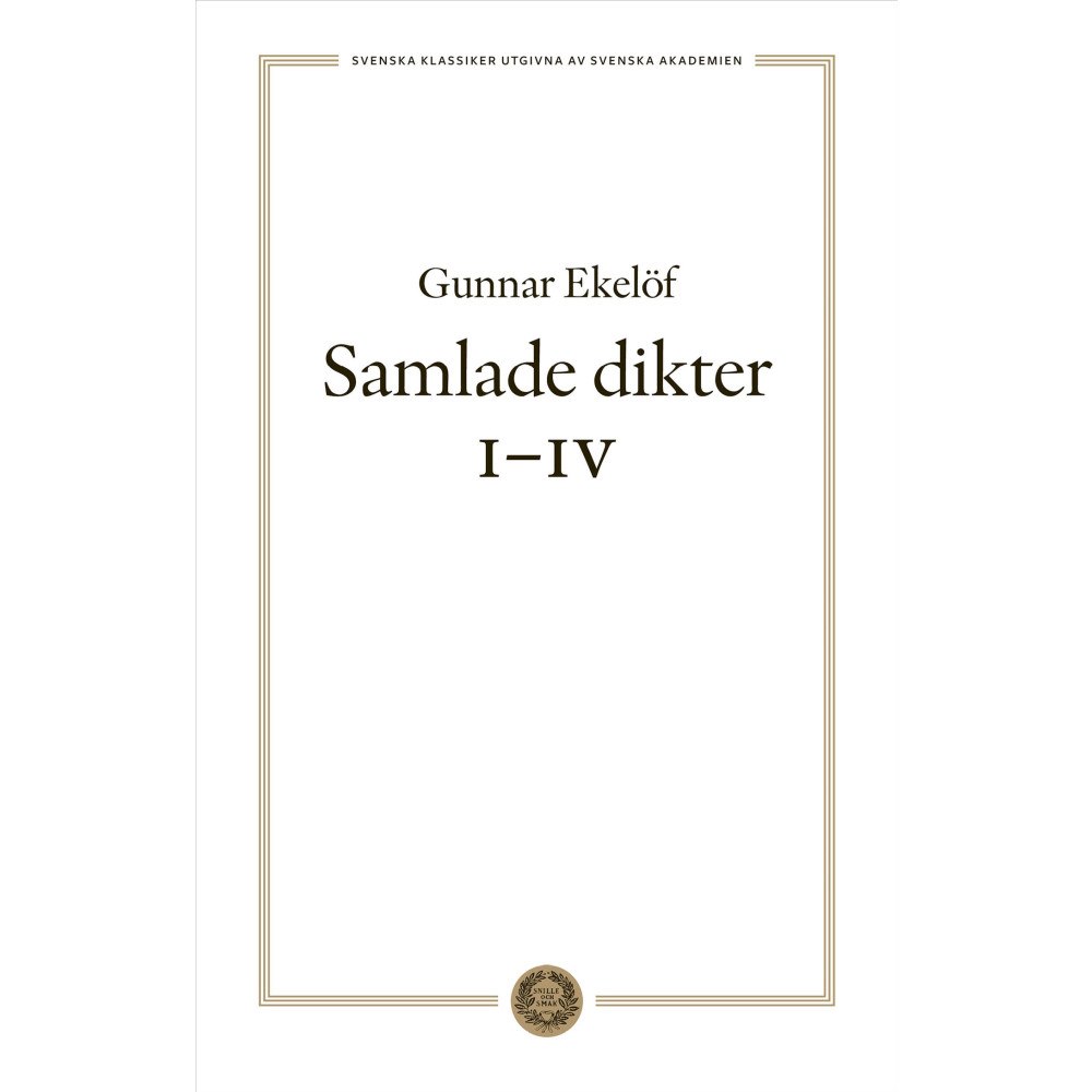 Gunnar Ekelöf Samlade dikter I-IV (inbunden)