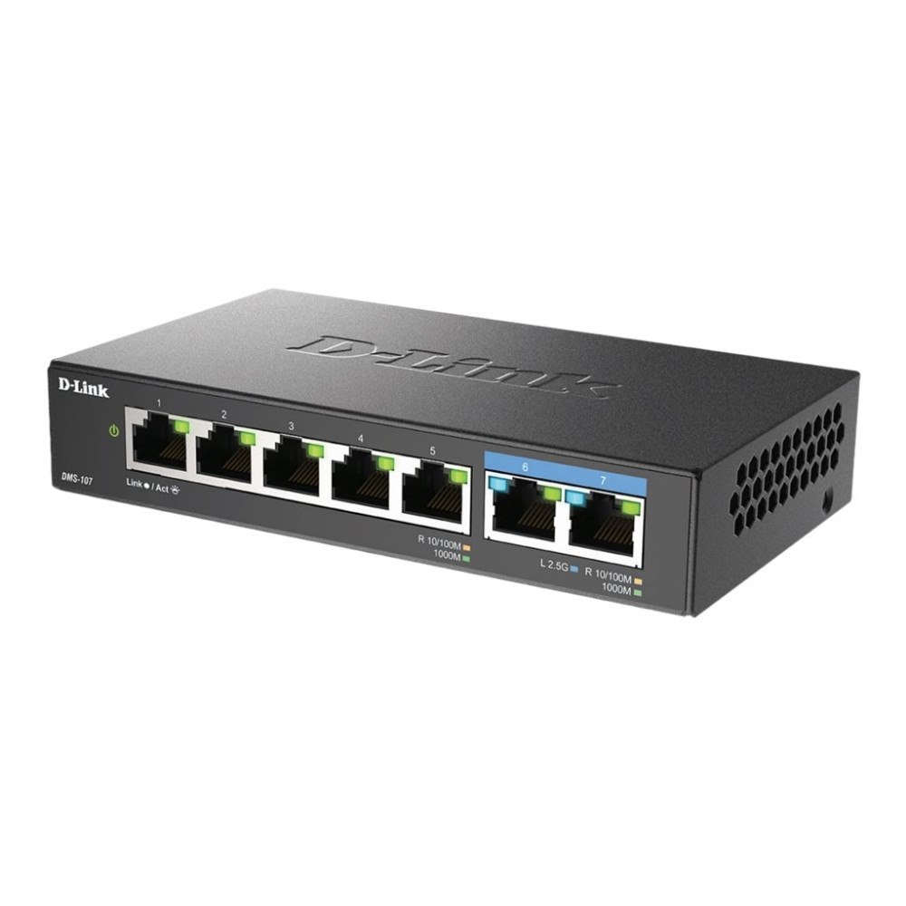 D-Link Systems D-Link DMS 107 - switch - 7 portar - ohanterad