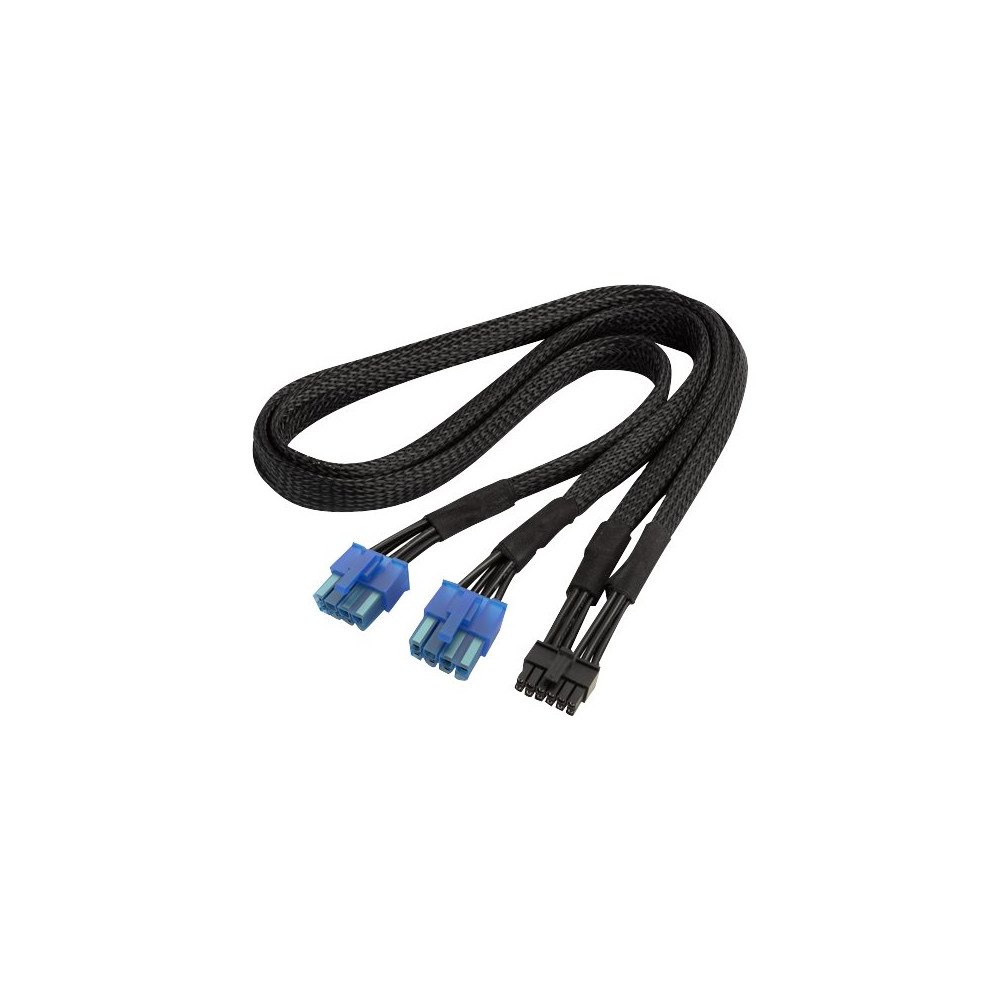 Silverstone Technology SilverStone PP12-PCIE - strömkabel - 8-stifts EPS12V (4+4) till 12 stift PCIe ström - 55 cm