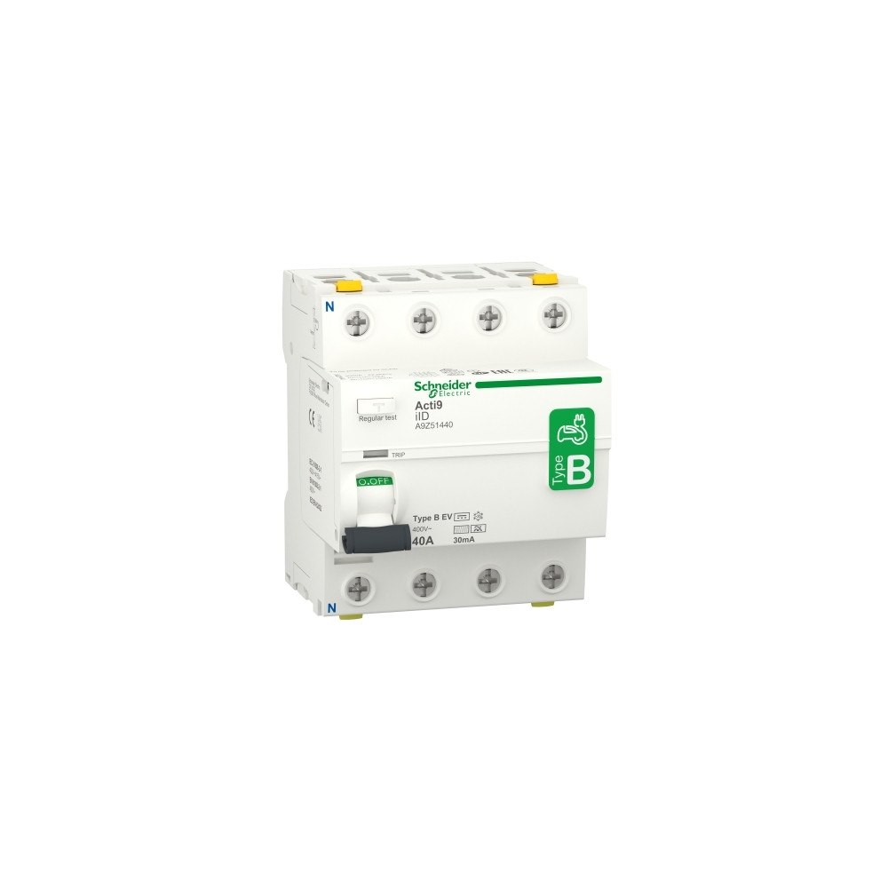 SCHNEIDER ELECTRIC SCHNEIDER ELECTRIC RCCB HPFI-brytare 4P 40A 30mA klass B spe...