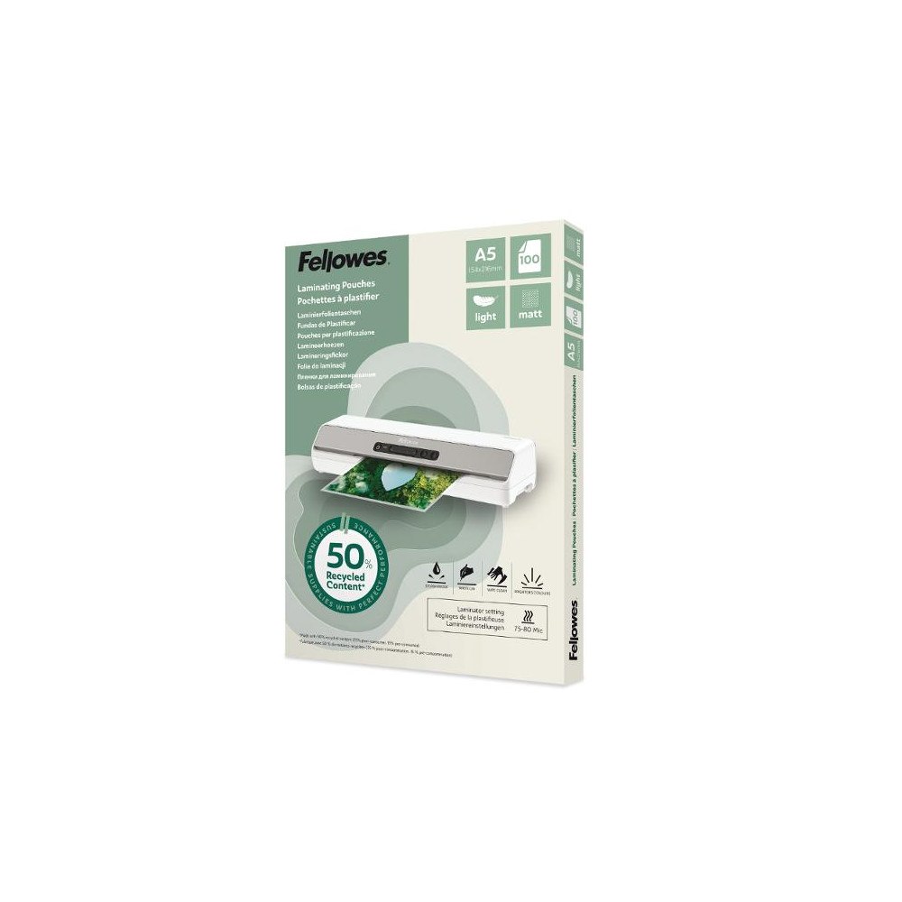 FELLOWES Laminat FELLOWES A5 Light Matt 100/fp