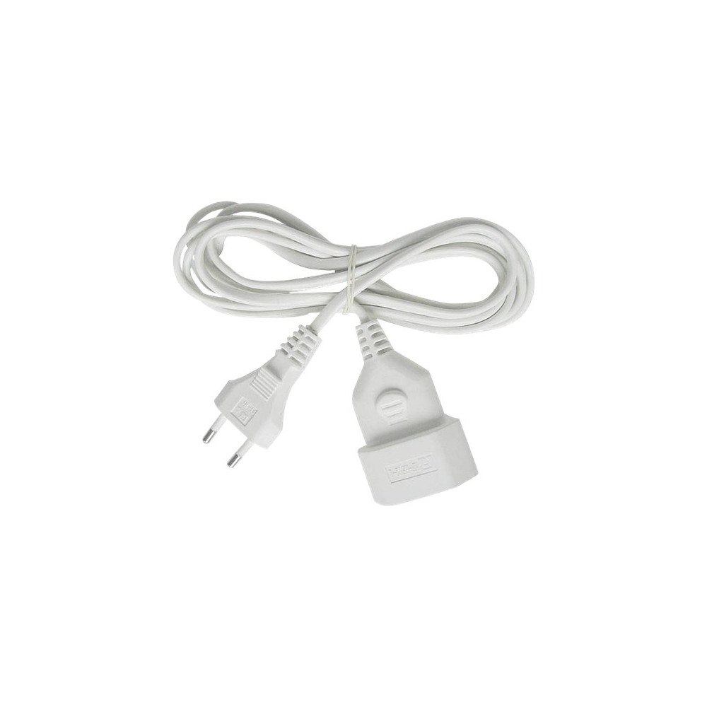 Brennenstuhl brennenstuhl H03VVH2-F 2x0.75 - förlängningskabel för ström - IEC 60906-1 till Eurokontakt - 3 m