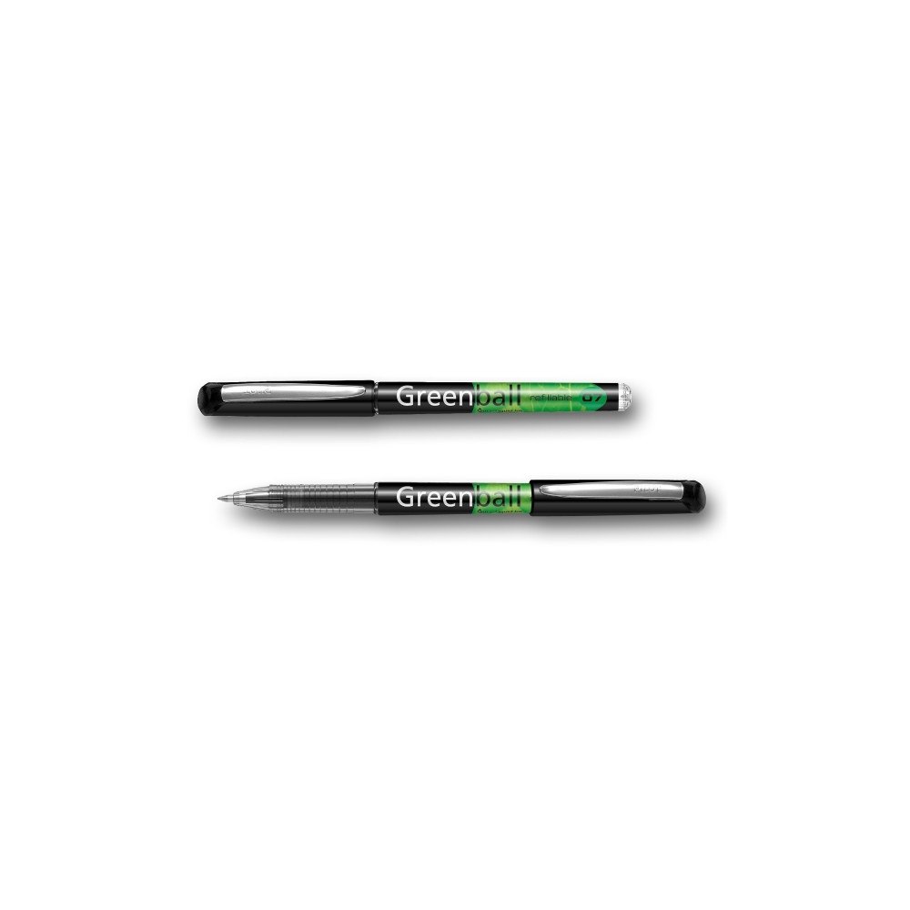 Pilot Pen Rollerpen, Pilot BeGreen Greenball, 0,7 mm, sort, pakke a 10...