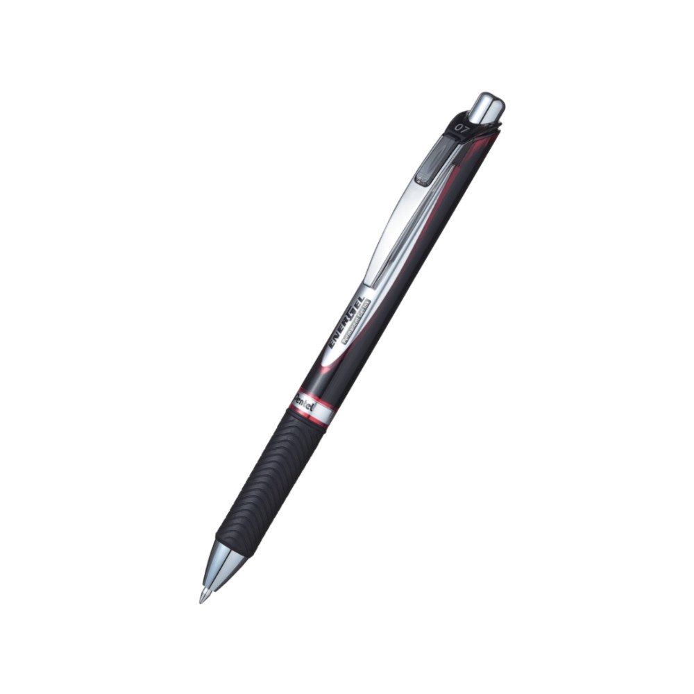 Pentel Rollerpen, Pentel BLP-77, permanent gel, 0,7 mm, rød, pakke...