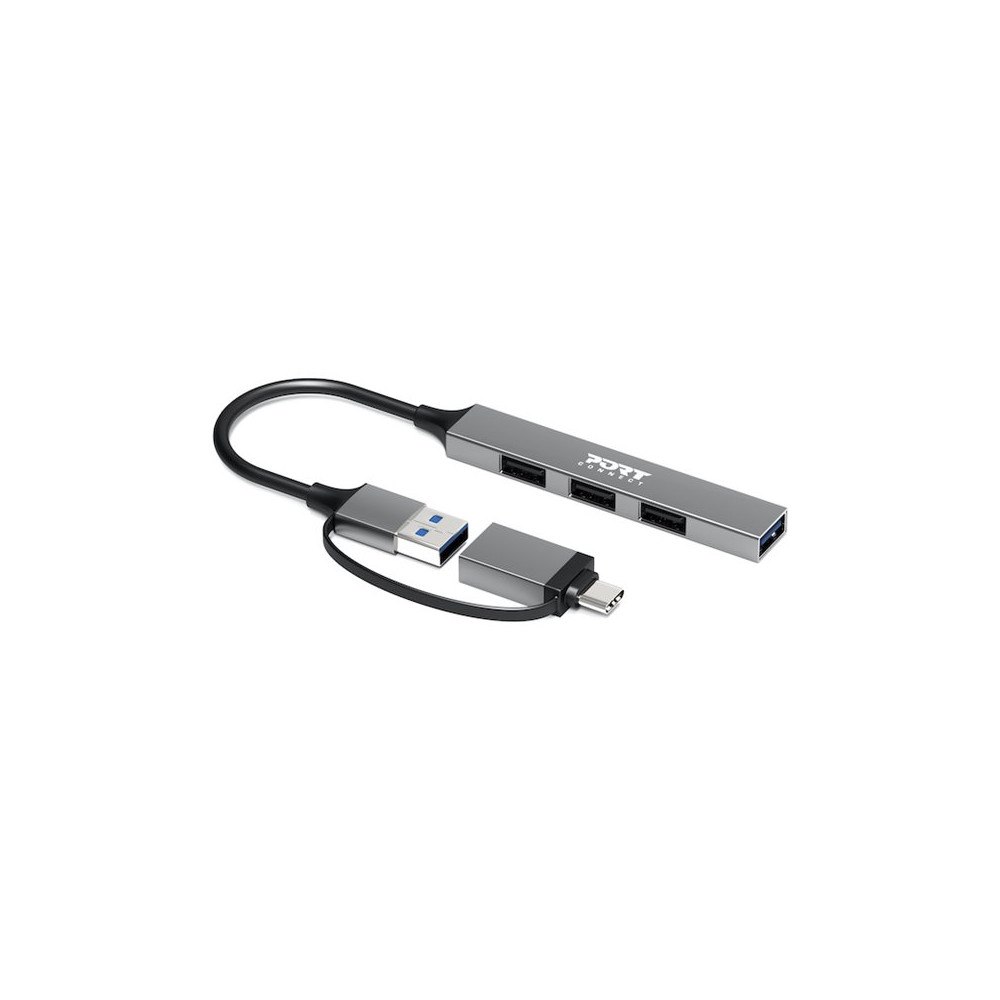 PORT CONNECT PORT Connect - hubb - USB-C/USB-A, slim - 4 portar