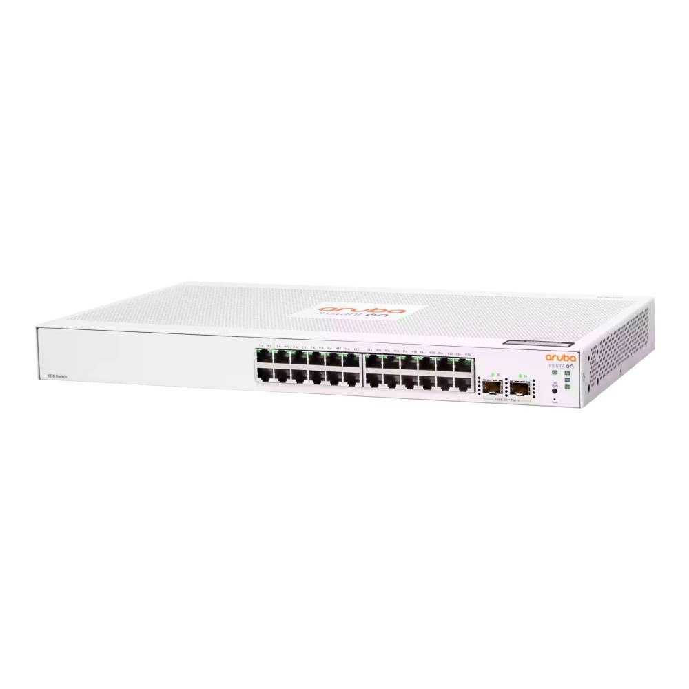Hewlett Packard Enterprise HPE Networking Instant On 1830 24G 2SFP Switch - switch - 24 portar - smart - rackmonterbar