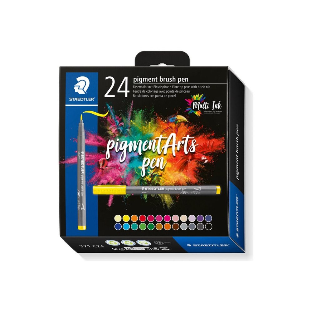 STAEDTLER STAEDTLER 371 - penselpenna - gul, pastellgul, röd, magenta, light rose, vinröd, blå, ljusblå, turkos, indigoblå, orange...