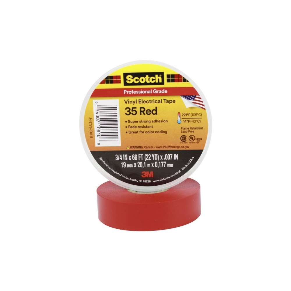 3M Scotch Scotch™ 35 SCOTCH35-19X20RD Isoleringsbånd Scotch® 35...