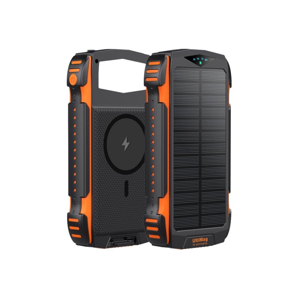 4smarts 4smarts TitanPack solströmsbank - tålig - Li-pol - 24 pin USB-C, solpanel, USB typ A - 20 Watt