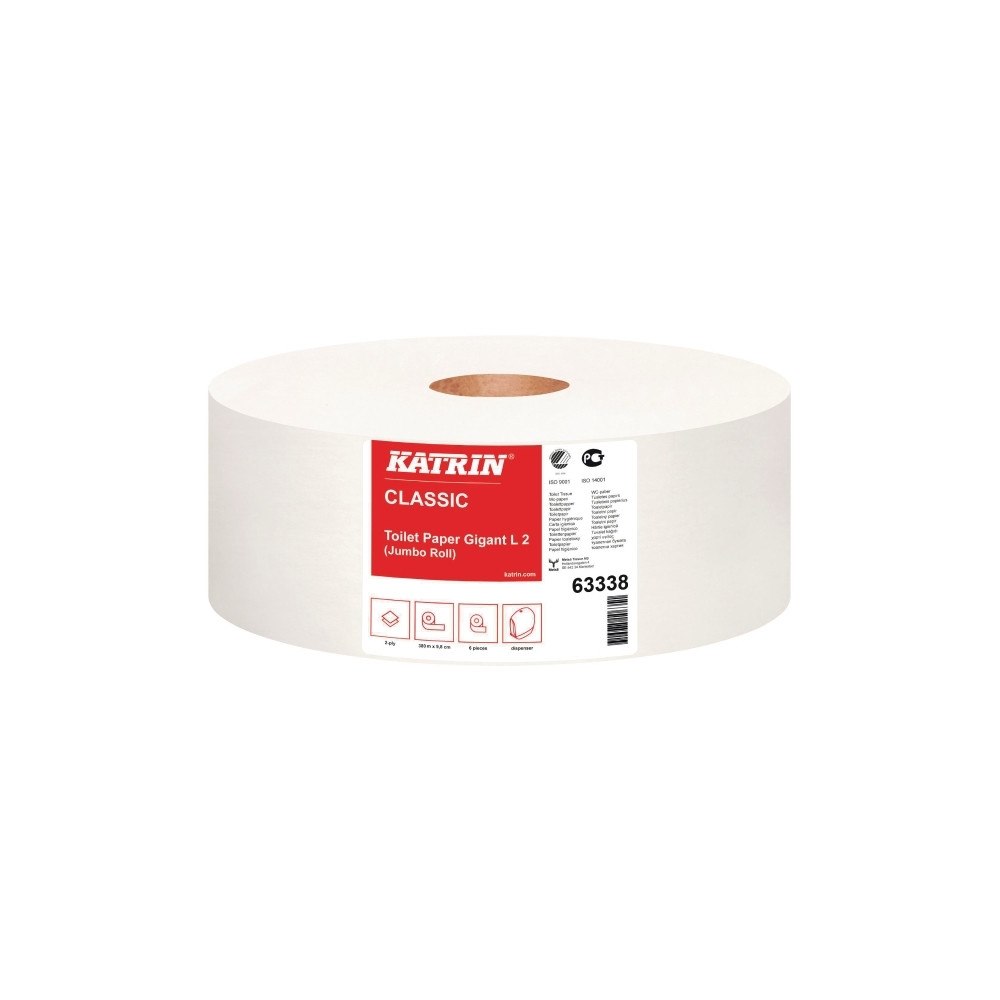 METSA TISSUE A/S Toalettpapper, Katrin CLASS GIGANT, 2-lagers, 380 m, 6 ark,...