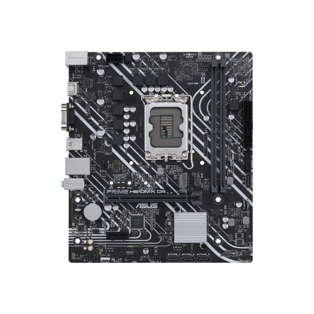 ASUS ASUS PRIME H610M-K D4 - moderkort - micro ATX - LGA1700-uttag - H610