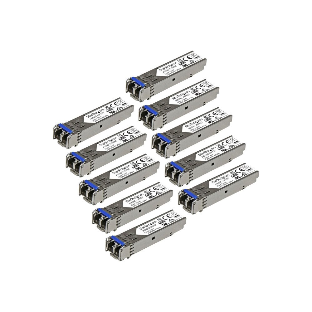 StarTech.com StarTech.com 10 pack HPE J4859C Compatible SFP Module, 1000BASE-LX, 1GbE Single Mode SMF/MMF Optic Transceiver, 1 Gigabi...