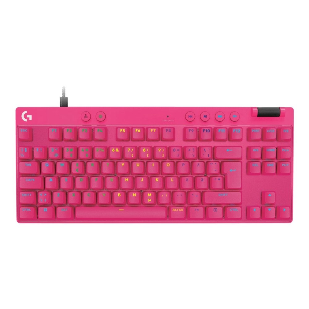 Logitech Logitech G PRO X RAPID - tangentbord TKL - QWERTY - nordiskt (danska/finska/norska/svenska) - rosa Inmatningsenhet
