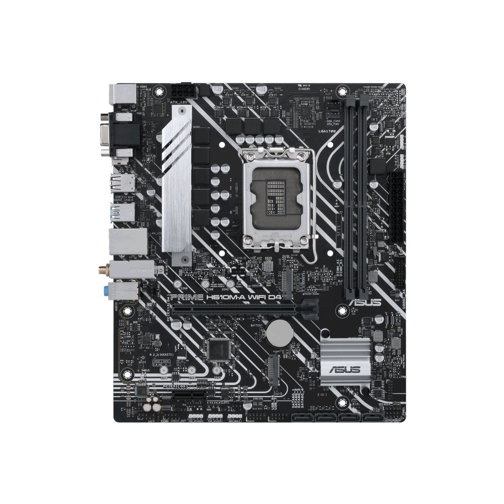 ASUS ASUS PRIME H610M-A WIFI D4 - moderkort - micro ATX - LGA1700-uttag - H610