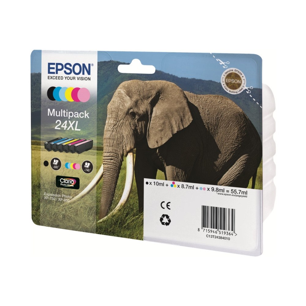 EPSON Epson 24XL Multipack - 6-pack - XL - svart, gul, cyan, magenta, ljus magenta, ljus cyan - original - bläckpatron