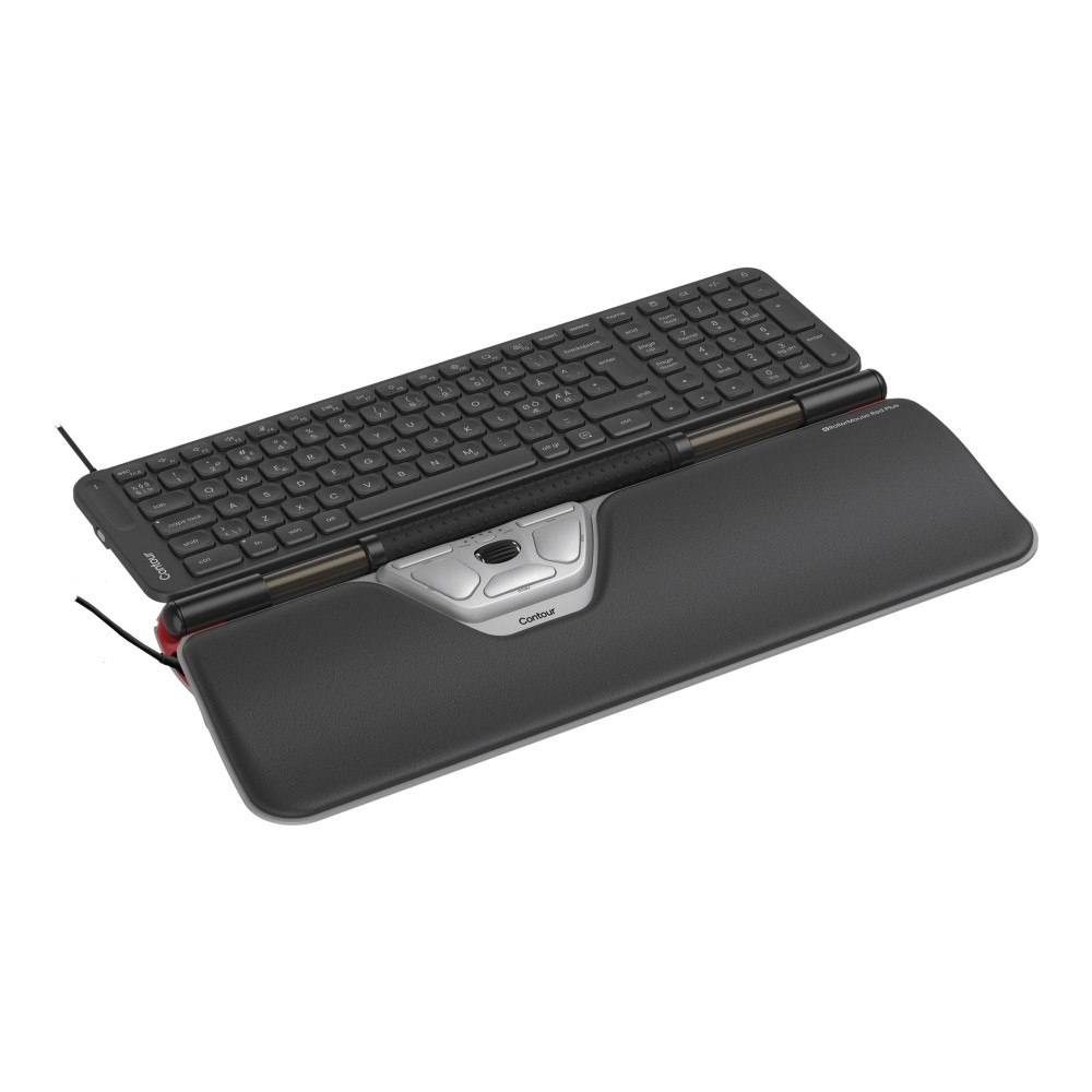 CONTOUR Contour RollerMouse - sats med tangentbord och mus - mellanstorlek - QWERTY - hela norden Inmatningsenhet