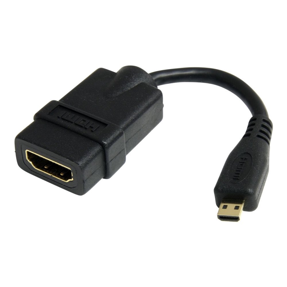 StarTech.com StarTech.com Höghastighets-HDMI-kabeladapter på 12 cm - HDMI till HDMI Micro - F/M - HDMI-adapter - 1.2 cm