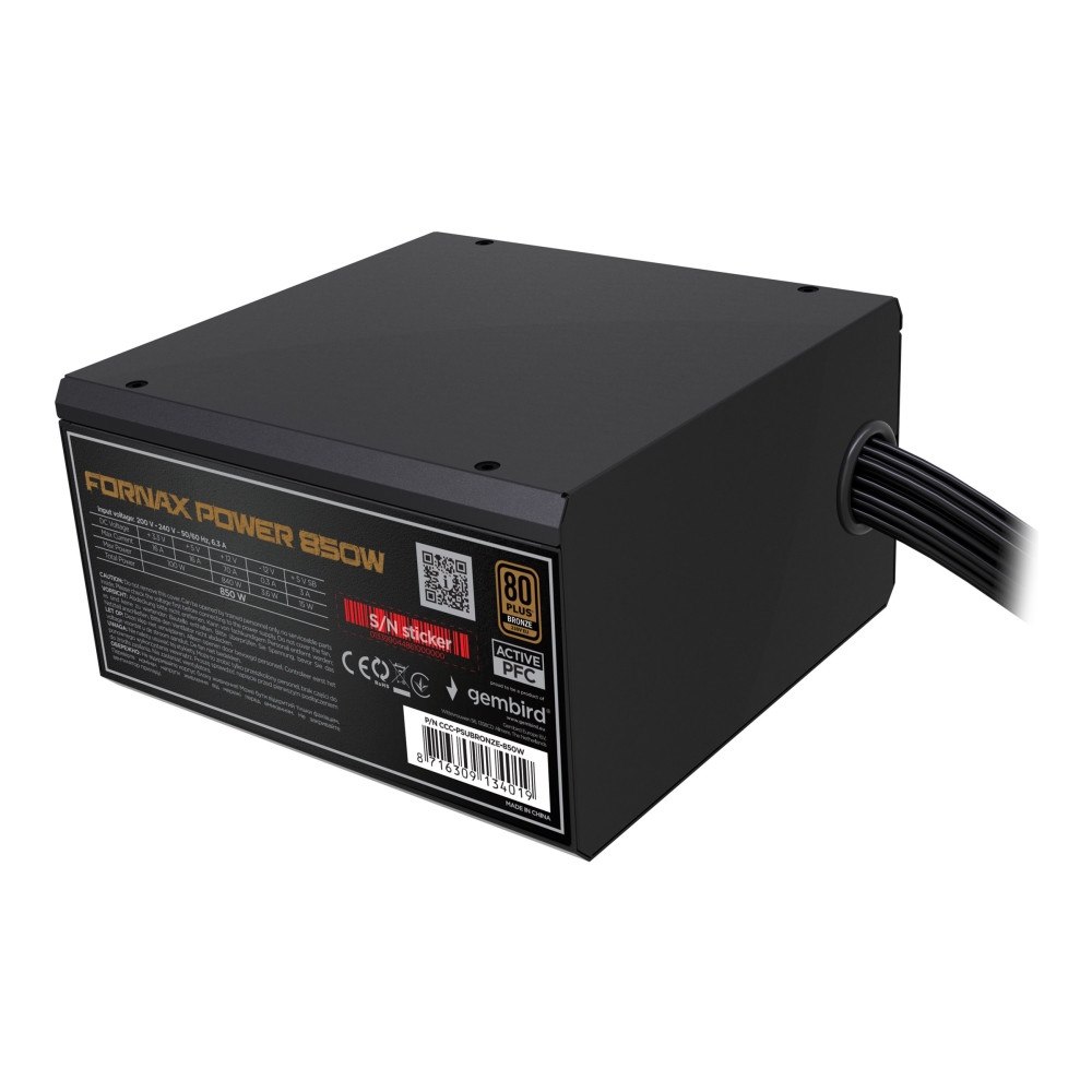 Gembird Gembird CCC-PSUBRONZE-850W - nätaggregat - 850 Watt