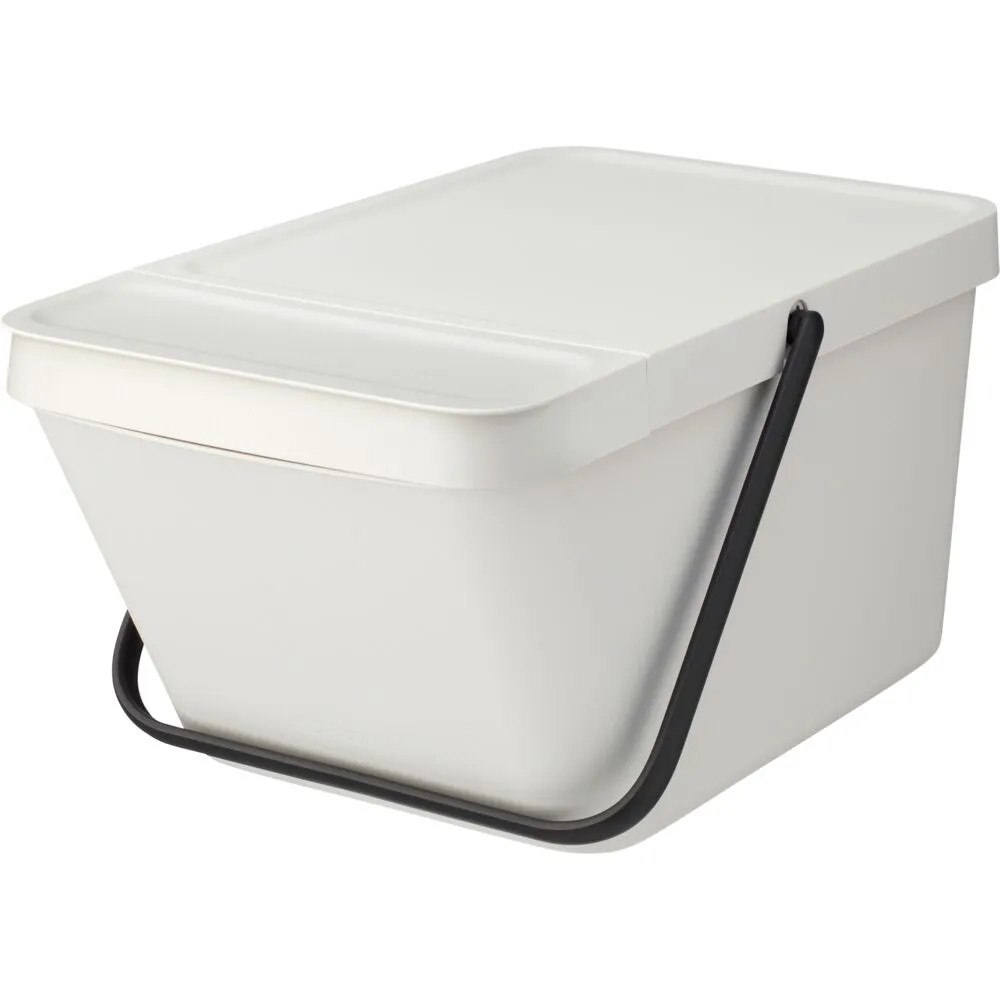 BRABANTIA Papperskorg, Brabantia Sort & Go, ljusgrå, plast, 20 l, stap...