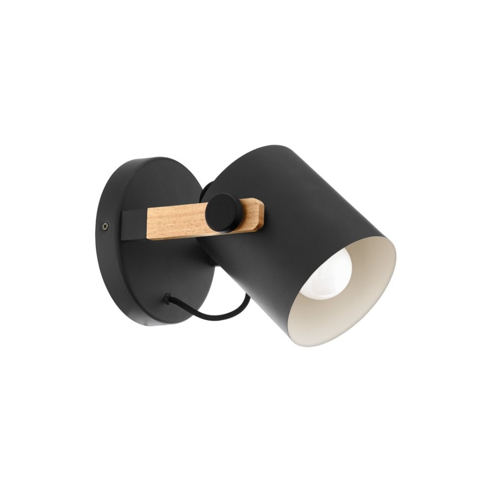 EGLO EGLO Hornwood, Ytmonterad, 1 lampor, E27, IP20, Svart, Brun,...