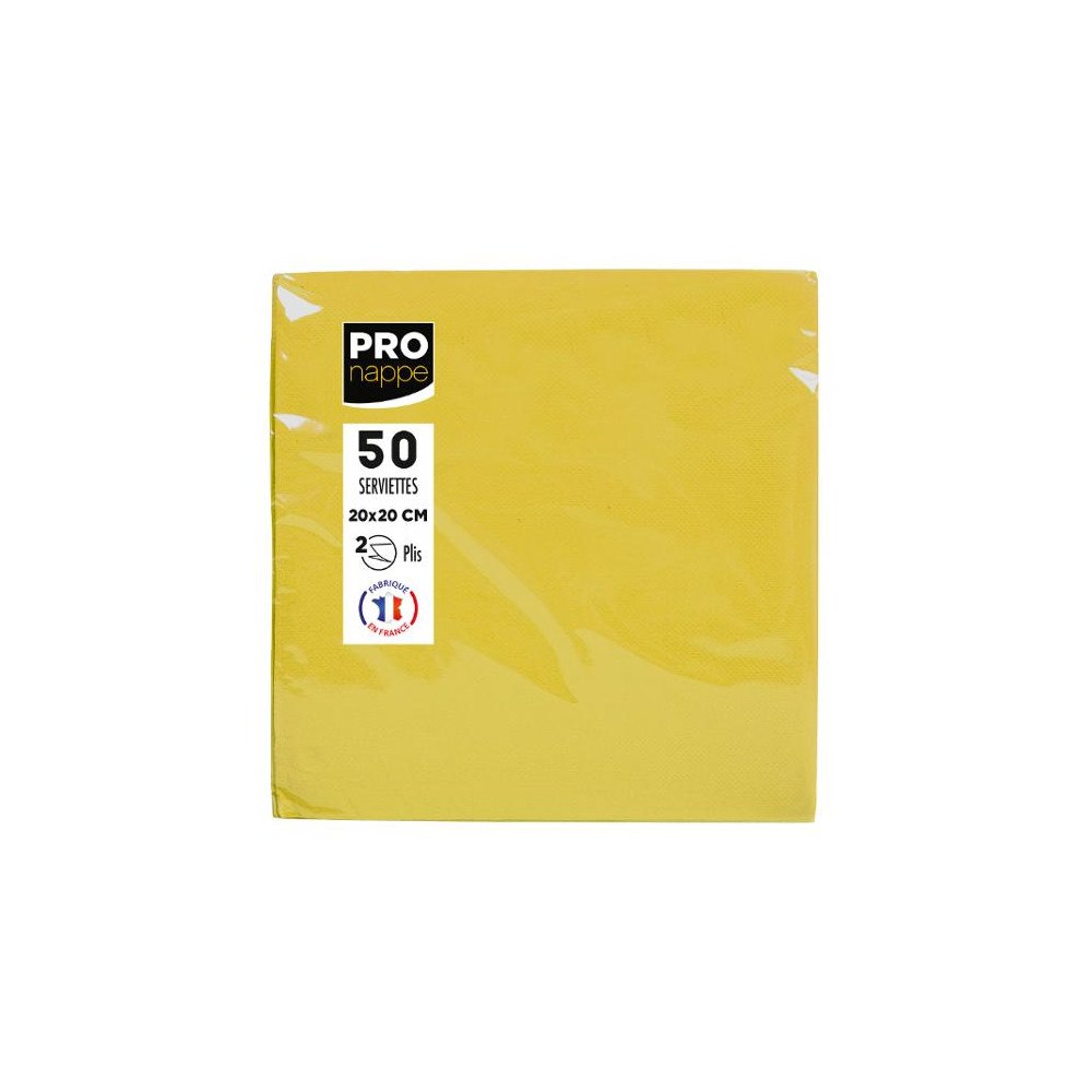 PRONAPPE Servetter PRONAPPE 20x20cm gul 50/fp