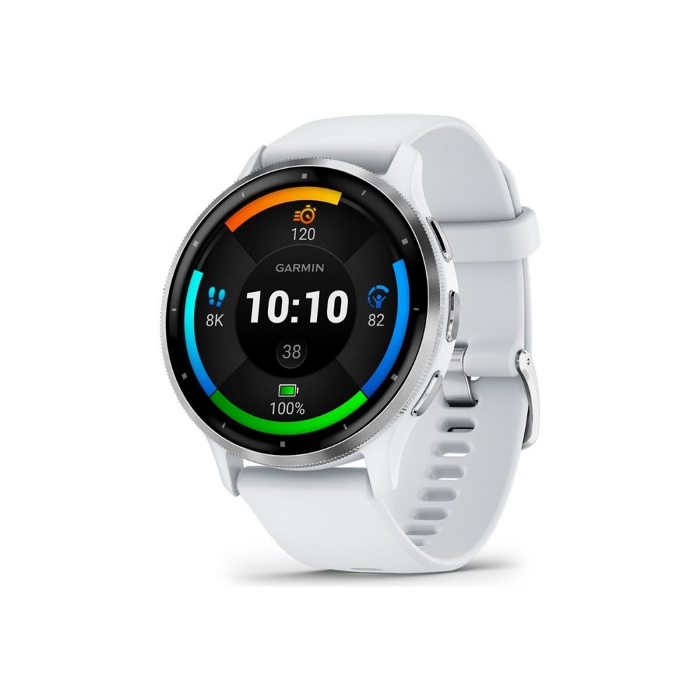 Garmin Garmin Venu 3 - whitestone fiberförstärkt polymer - smart klocka med band - 8 GB