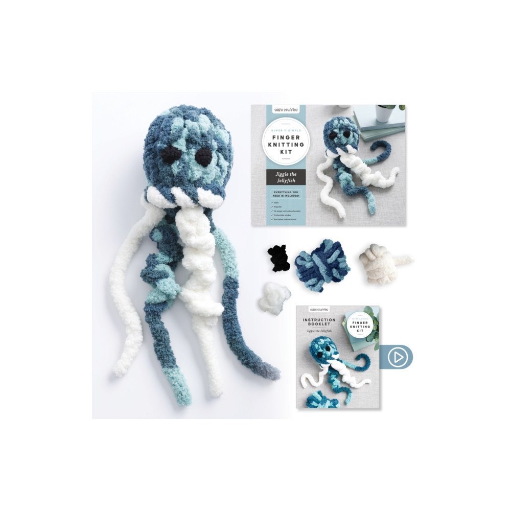 Schiffer Publishing Ltd Super Simple Finger Knitting Kit Jiggle the Jellyfish (bok, eng)