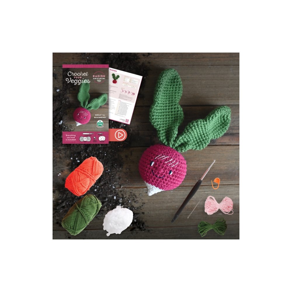 Schiffer Publishing Ltd Crochet Your Veggies Amigurumi Kit Radish (bok, eng)