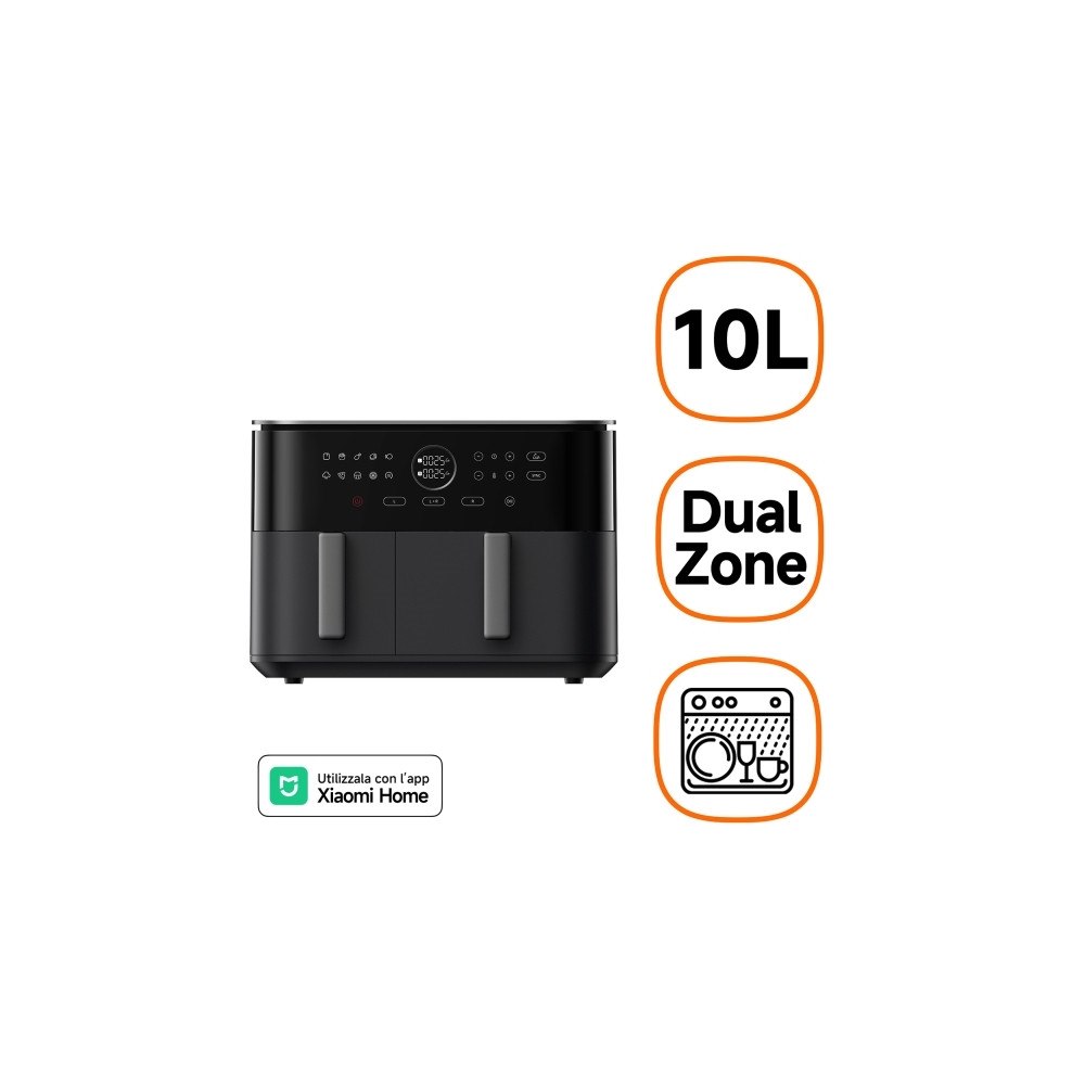 Xiaomi Xiaomi MAF-D1001, Varmluftsfritös, 10 L, 40 °C, 230 °C, Dubb...