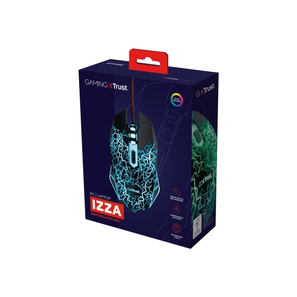 Trust Computer Products Trust GXT 105 Izza Illuminated - mus - USB - svart