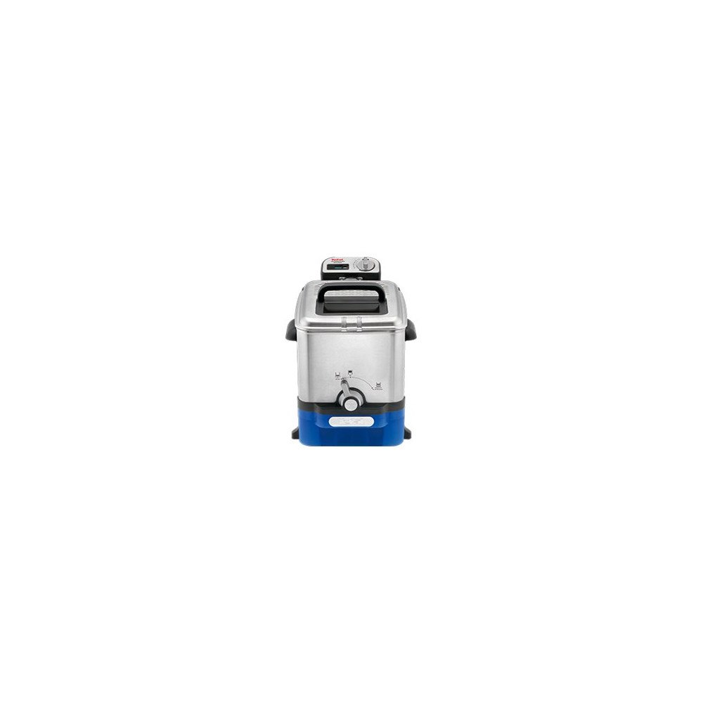 Tefal Tefal Oleoclean Pro FR804015 Inox & Design - fritös - borstat rostfritt stål/blå