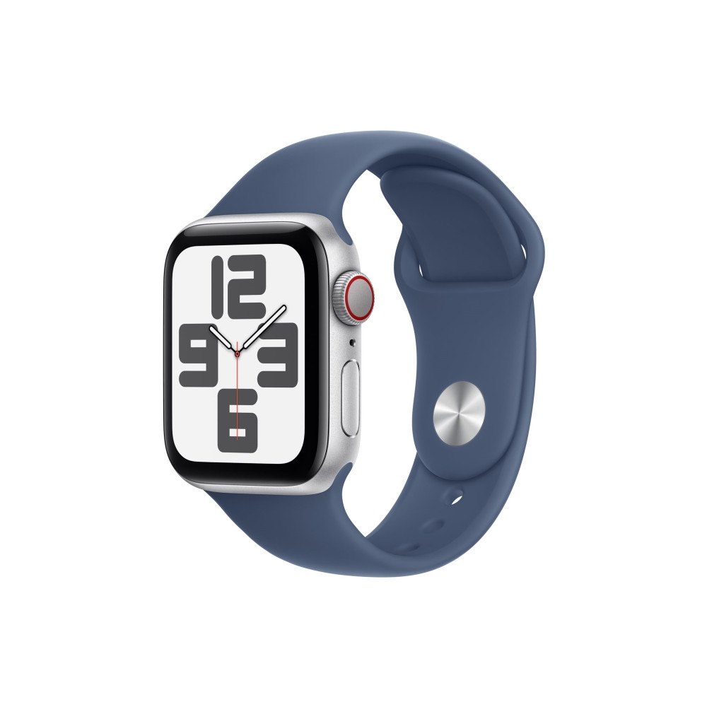 Apple Apple Watch SE (GPS + Cellular) 2a generation - silveraluminium - smart klocka med sportband - denim - 32 GB
