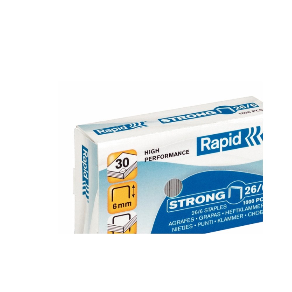 ESSELTE Rapid Strong - klamrar - 26/6 - 6 mm - paket med 1000