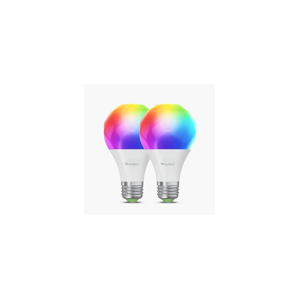 Nanoleaf Nanoleaf Essentials Matter - LED-glödlampa - form: A60 - E27 - 9 W - RGBCW-lampa - 2700-6500 K (paket om 2)