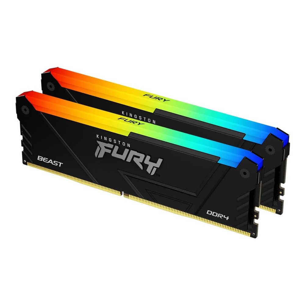 Kingston Technology Kingston FURY Beast RGB - DDR4 - sats - 32 GB: 2 x 16 GB - DIMM 288-pin / PC4-28800 - ej buffrad