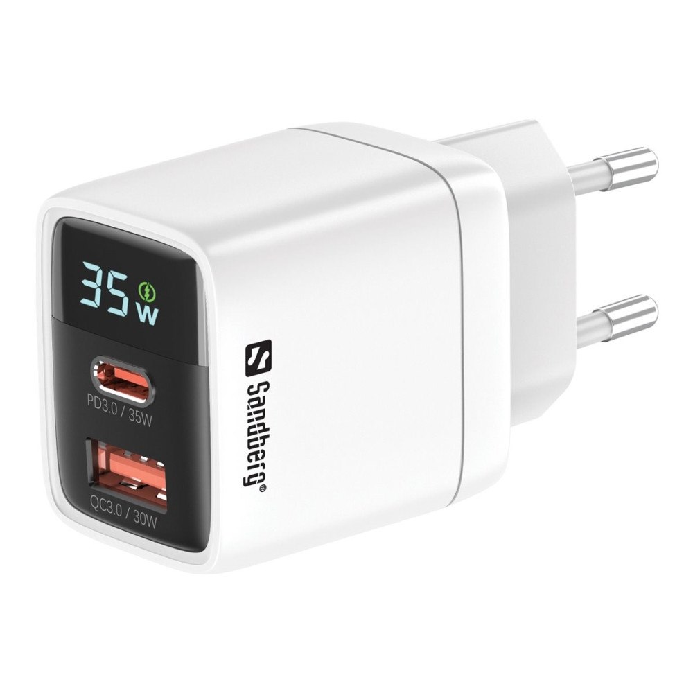 Sandberg Sandberg strömadapter - 2-i-1 - USB, USB-C - 35 watt