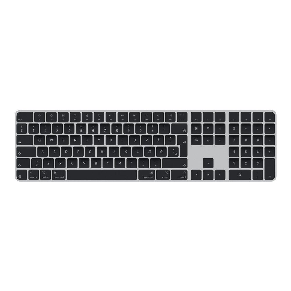 Apple Apple Magic Keyboard with Touch ID and Numeric Keypad - tangentbord - USB-C - QWERTY - dansk - svarta tangenter Inmatnin...