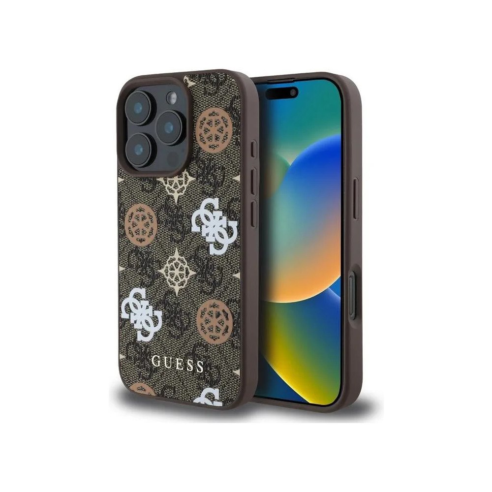 Guess Guess PU 4G Peony MagSafe Apple iPhone 16 Pro dėklas telefon...