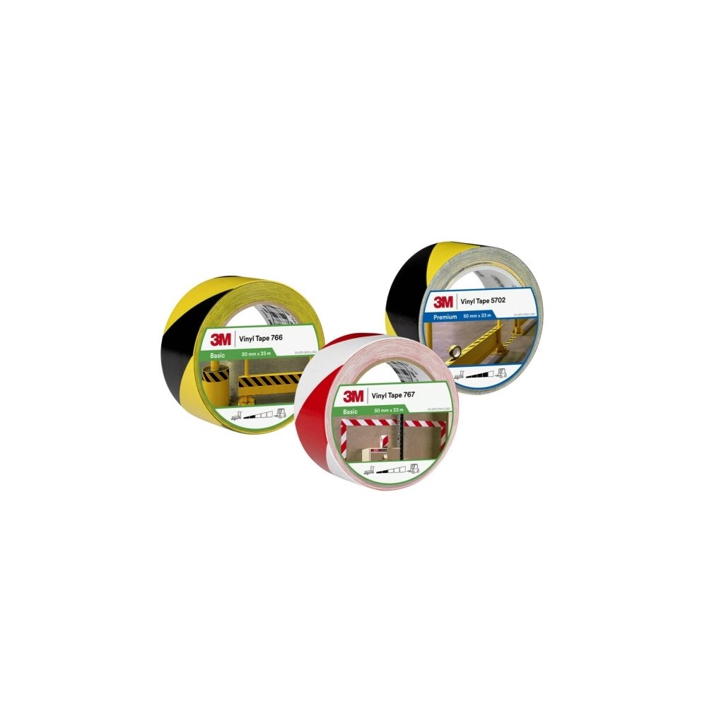 3M 3M Scotch mjuk PVC-tejp 766i, svart-gul 50,8 mm x 33 m, särs...