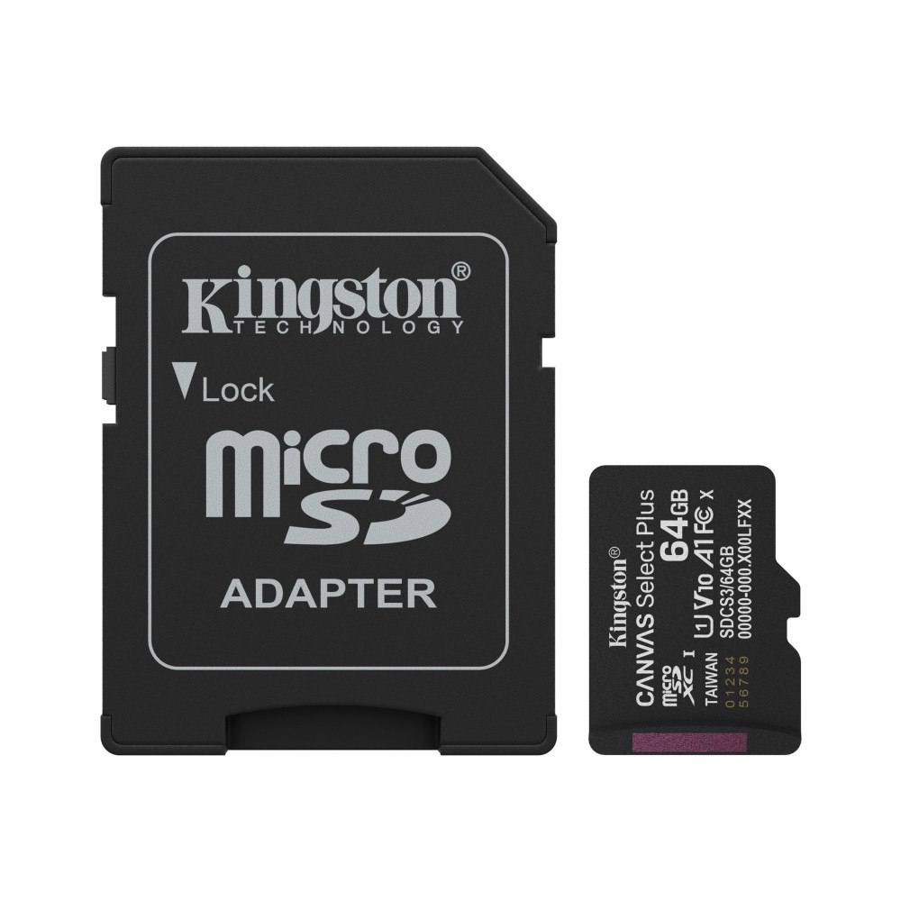 Kingston Technology Kingston Canvas Select Plus - flash-minneskort - 64 GB - mikroSDXC UHS-I