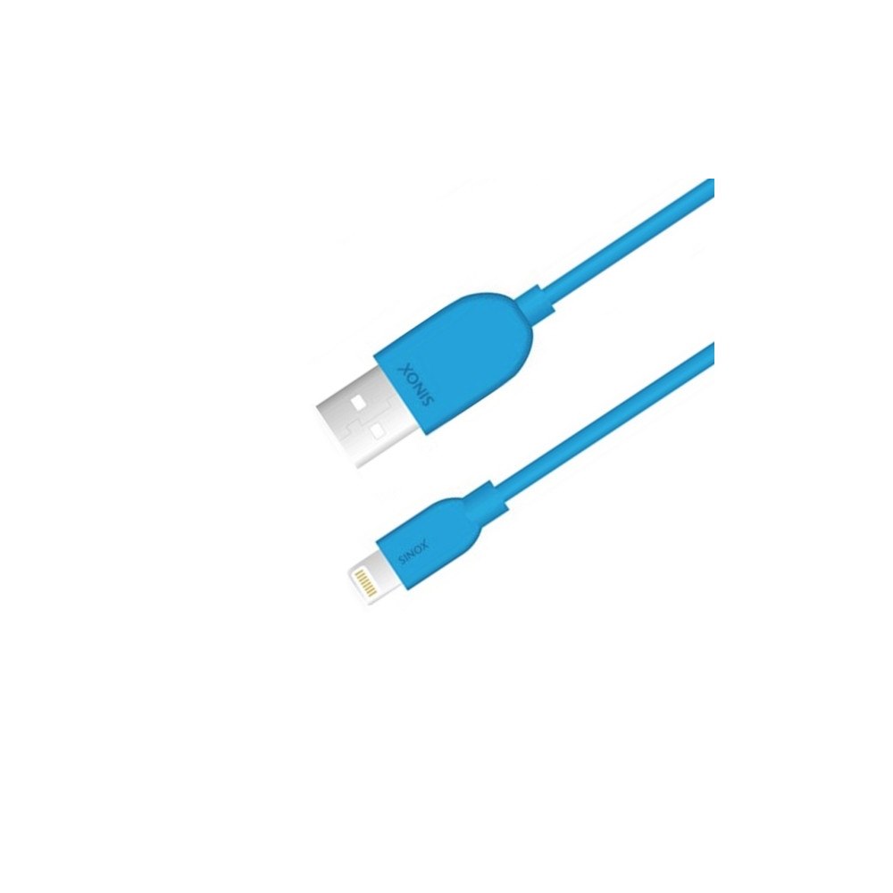 Sinox beslag Sinox Lightning kabel m/original Apple chip. 2m. Blå, 2 m, L...